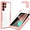 thumbnail image 1 of Compatible with Samsung S23 Ultra Case Clear with Built-in Screen Protector Camera Lens Protection,Transparent Rugged TPU Silicone Full Body Phone Case for Samsung Galaxy S23 Ultra, Pink, 1 of 7