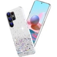 thumbnail image 1 of Compatible with Samsung S23 Ultra Case Clear Glitter Silicone, Phone Case Samsung Galaxy S23 Ultra Case Glitter Sparkle Pink Shockproof Thin Cover (Clear), 1 of 14