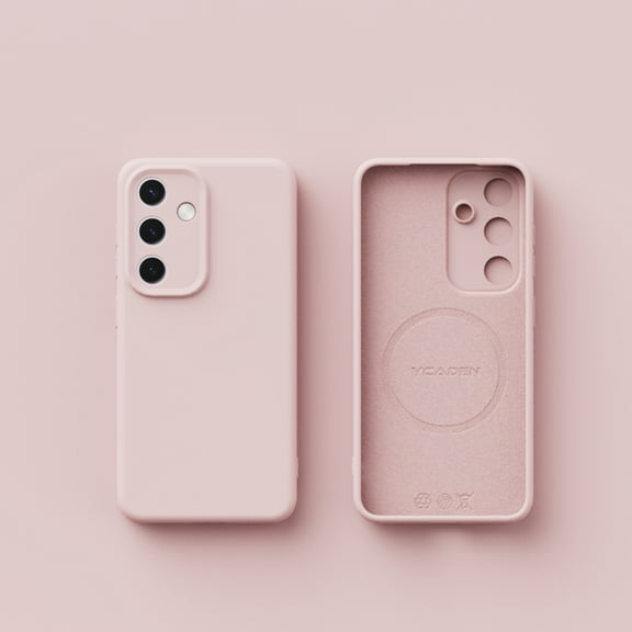 Compatible with Samsung S24 Case, Silky Touch Premium Soft Silicone Rubber Anti-Fingerprint Protective Flexible Bumper Case, Support Wireless Charging, Anti-Scratch Microfiber Lining, Pink