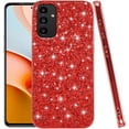 thumbnail image 1 of Compatible with Samsung S24 Plus Case Glitter Shockproof, Phone Samsung Galaxy S24 Plus Case Bling Sparkly TPU and PC Silicone Shiny Girl Women Thin Protective Cover (Red), 1 of 14