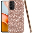 thumbnail image 1 of Compatible with Samsung S24 Plus Case Glitter Shockproof, Phone Samsung Galaxy S24 Plus Case Bling Sparkly TPU and PC Silicone Shiny Girl Women Thin Protective Cover (Rose Gold), 1 of 14