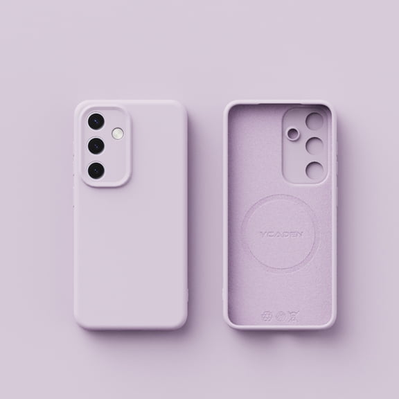 Compatible with Samsung S26 Plus Case, Silky Touch Premium Soft Silicone Rubber Anti-Fingerprint Protective Flexible Bumper Case, Support Wireless Charging, Anti-Scratch Microfiber Lining, Purple