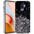 thumbnail image 1 of Compatible with Samsung S9 Plus Case Glitter Clear Green,Phone Samsung Galaxy S9 Plus Case Silicone Transparent Soft TPU Women Girls Shockproof Protective Slim Cover (Black), 1 of 13