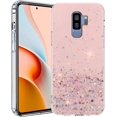 thumbnail image 1 of Compatible with Samsung S9 Plus Case Glitter Clear Green,Phone Samsung Galaxy S9 Plus Case Silicone Transparent Soft TPU Women Girls Shockproof Protective Slim Cover (Pink), 1 of 13