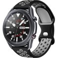 thumbnail image 1 of Compatible for Samsung Watch 3 Bands 45mm/Galaxy Watch Bands 46mm/Gear S3 Frontier/Classic Watch, 22mm Watch Band Quick Release Silicone Breathable Strap Wristband for Men，Black/Gray, 1 of 6
