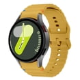 thumbnail image 1 of Compatible with Samsung Watch 7 6 5 4 Bands/Galaxy Watch 7 6 5 4 Band/Samsung Galaxy Watch 7 6 5 4 Bands 40mm 44mm, 20mm Soft Silicone Sport Band Replacement for Galaxy FE Band Women Men, Yellow, 1 of 6
