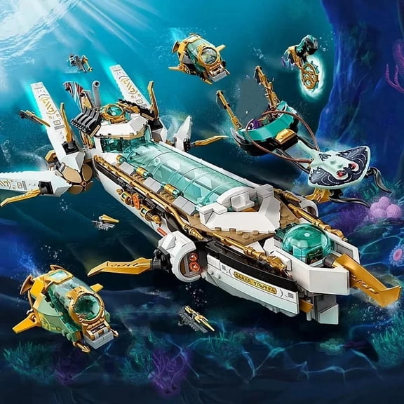Compatible Sets Ninja Series Building Blocks Hydro Ship Bounty underwater mecha Children's Toys Assembling Gift