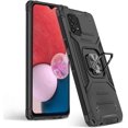 thumbnail image 1 of Compatible with Sumsang A14 5G 5g Case Cell Phone Ultra Slim Thin with Ring 360°Finger Stand Metal Electroplated Soft TPU Frame Full Body Shock-Absorption Bumper Hard Back Mobile Cover-Black, 1 of 6
