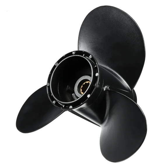 Compatible with Suzuki 20-30HP Outboard Motor 3 Blade Aluminum Propeller 10 1/4x11 R Right Rotation 10 Spline Black OE 58100-96420-019 Marine Replacement Prop