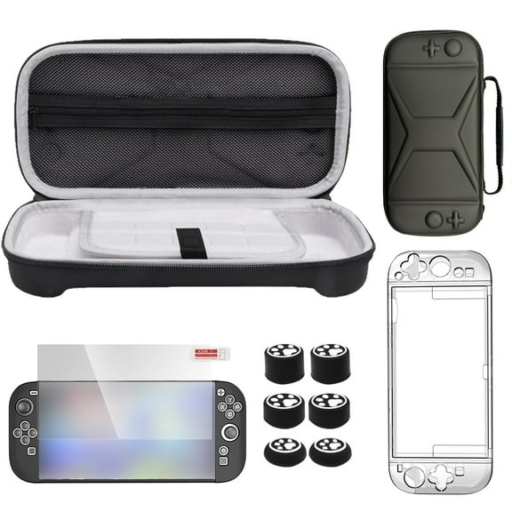 Compatible with Switch 2   Accessory Kit  Carrying Case Set, Console Protective Cover, HD Tempered Glass Screen Protector  joycon2 Joystick Caps Scratch-Resistant  Portable