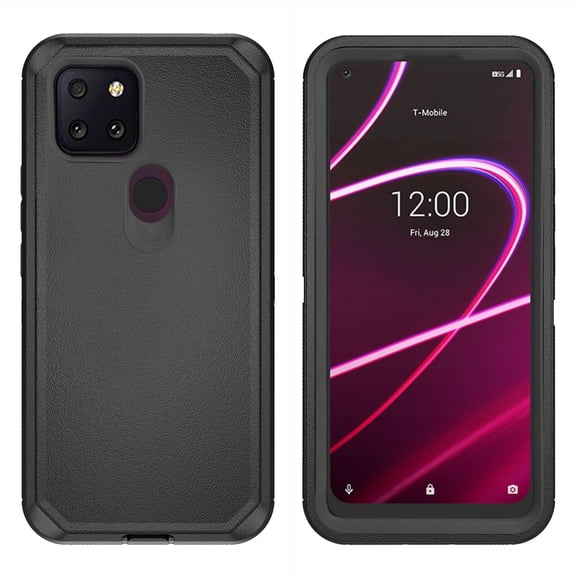 Compatible with T-Mobile Revvl 5G Phone Case Hybrid Rugged Shockproof Hard Protective Drop Proof Full Body Heavy Duty Mobile Cell Cover for Tmobile Revvl5G TMobile TCL Revel G5 T790W Women Men Black