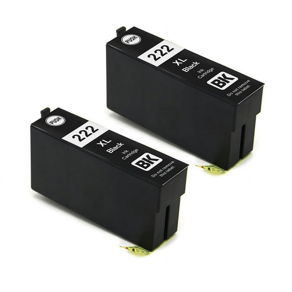 Compatible T222XL 222 XL Black Ink Cartridge Replacement for Workforce WF-2960, XP-5200 Printer (2 Black)