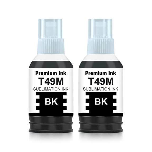Compatible T49M  Ink Bottles Black Replacement for T49M1 Black Ink Refill Bottles T49M1 T49M2 T49M3 T49M4 Work for SureColor F170 F570 Sublimation Printer Ink, 2 Black