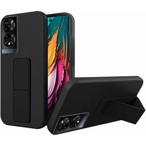 Compatible for TCL 50 XE Phone Case with Folding Kickstand | Multi-Functional Magnetic Hide Telescopic Stand Silicone TPU Slim Fit Protective Cover Case, Black