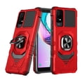 thumbnail image 1 of Compatible for TCL ION X Case / TCL ION V Case with Tempered Glass Screen Protector [Military Grade] Ring Car Mount Kickstand Shockproof Hard Phone Case - Red, 1 of 7