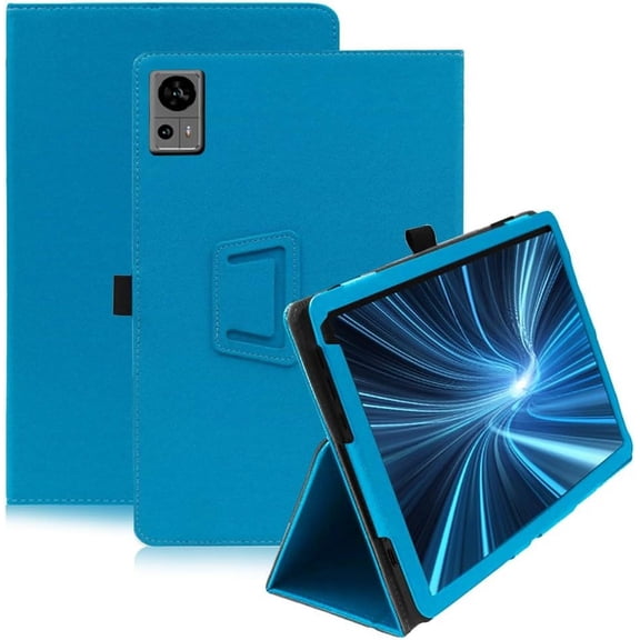 Compatible for TECLAST T60 12 inch Android 14 Tablet Case Built in Hand Strap Pen Holder, Kebiory PU Leather Case Auto Sleep/Wake, Magnetic Clasp Folio Smart Cover for TECLAST T60 12 inch - Blue