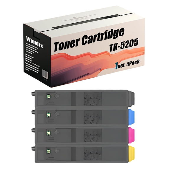 Compatible TK-5205 Toner Cartridge for Kyocera TK 5205 5207 5208 5209 for Kyocera TK356ci 358ci Printer High Yield 18000 Pages Convenient to Install Eco-Friendly (C/M/Y/K 1Set)