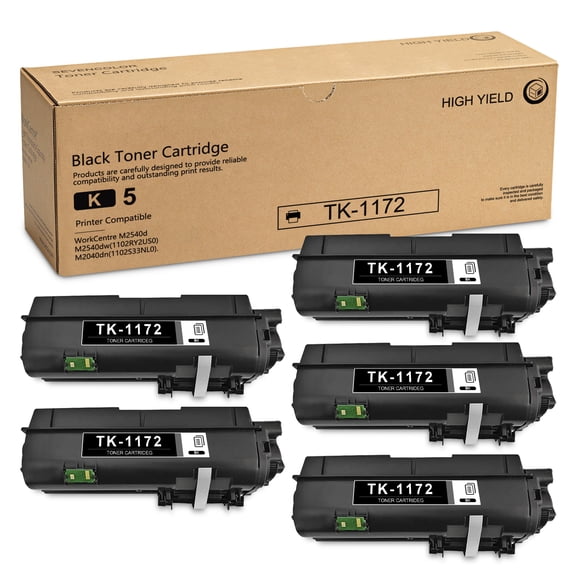 Compatible TK1172 (1T02S50US0) Toner Cartridge Replacement for Kyocera ECOSYS M2040dn (1102S33NL0) M2540d M2540dw (1102RY2US0) Toner Printer5-Pack, Black