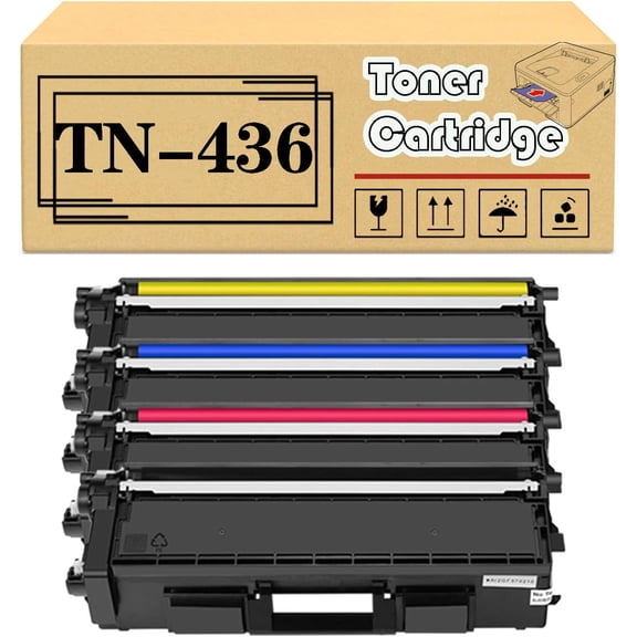 Compatible TN-436 TN436 4PK Standard-Capacity Toner Cartridge Set, Work for Brother HL-L8260CDW HL-L8360CDW HL-L8360CDWT MFC-L8610CDW MFC-L8895CDW MFC-L8900CDW Printers