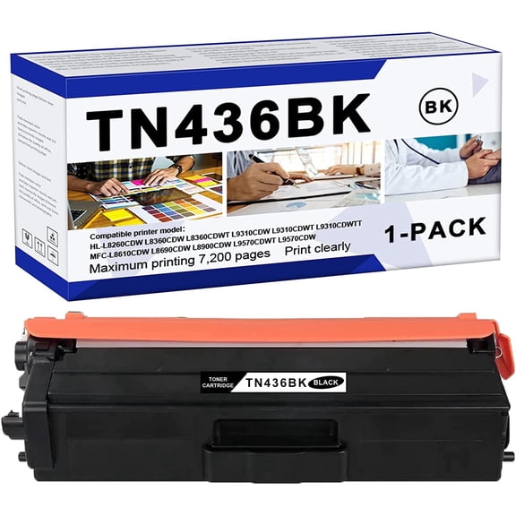Compatible TN436BK Toner Cartridge Compatible for Brother HL-L8260CDW L8360CDW L8360CDWT L9310CDW Printer (Black,1-Pack)