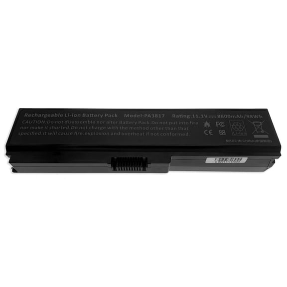 Compatible TOSHIBA Satellite P770-109 8800mAh 98Wh 12 Cell Li-ion 11.1V Black Replacement Battery