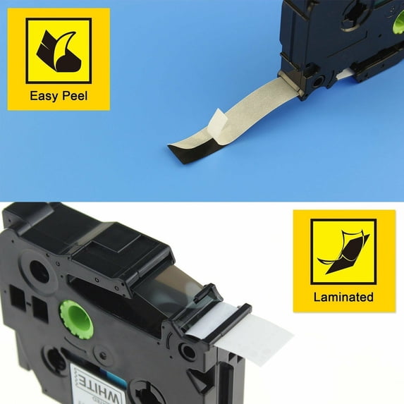 Compatible TZ231 TZe231 TZ-231 Label Tape 12mm Black on White - 12mm wide * 8m Length 1/2
