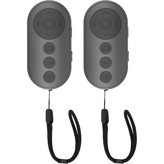 Compatible for TikTok Remote Control for iPhone/Android, Wireless Camera Shutter with Zoom, Page Turner for E-Book/Short Video, Scrolling Ring (Black)