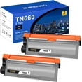 thumbnail image 1 of Compatible Toner Cartridge Replacement for Brother TN660, Black 2 Pack, 1 of 6