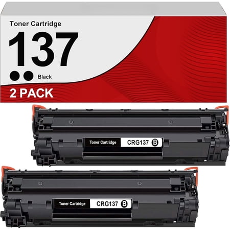 Compatible Toner Cartridge Replacement for Canon 137 CRG 137, Black, 2 Pack