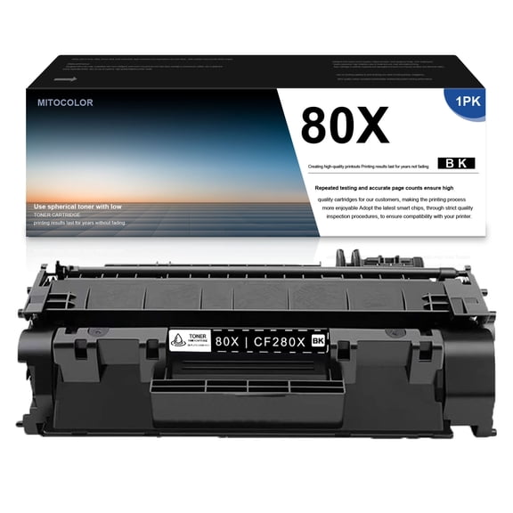 Compatible Toner Cartridge Replacement for HP 80X CF280X for HP Pro 400 M401A M401D M401N M401DNE MFP M425DN Printer Ink (Black, 1-Pack)