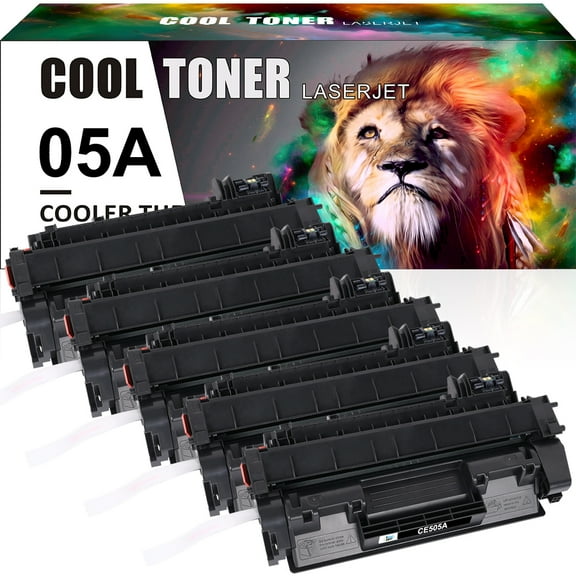 Compatible Toner Replacement for HP 505A CE505A to Use with HP LaserJet P2050 P2055D P2055DN P2055X P2030 P2035 (Black,5 Pack)