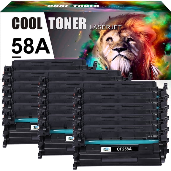 Compatible Toner Replacement for HP 58A CF258A Pro M404n M404dn MFP M428fdw M428fdn M404dw M428dw M404 M428 M304 Printer Ink (Black, 15-Pack)