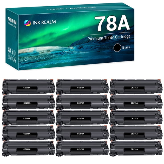 Compatible Toner Replacement for HP 78A CE278A for P1606dn 1606dn M1536dnf 1536dnf MFP P1606 1606dn P1536 P1566 Toner Printer Ink(Black, 15-Pack)