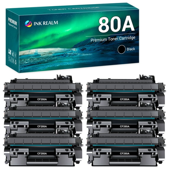 Compatible Toner Replacement for HP 80A CF280A High Yield (Black, 6-Pack)