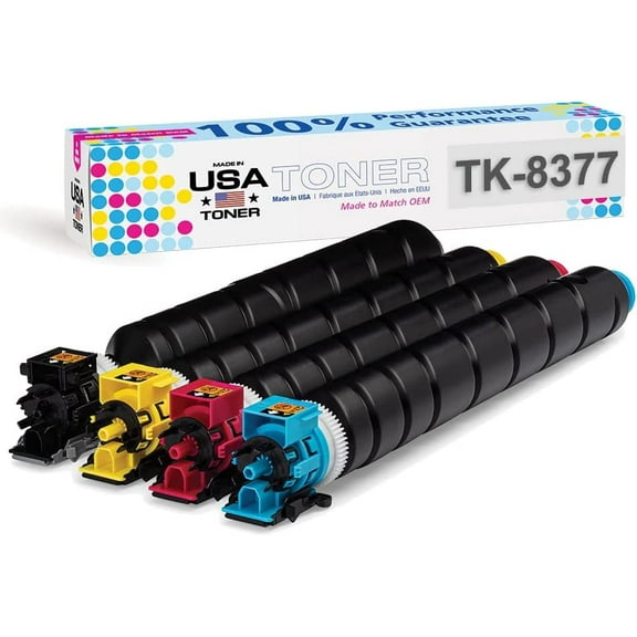 Compatible Toner for Kyocera TASKalfa 3554ci, TK-8377 Cyan, Magenta, Yellow, Black, 4 Pack