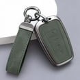 thumbnail image 1 of Compatible with Toyota Key Fob Cover with Keychain Leather Key Case Protector for 2018-2022 Camry RAV4 Highlander C-HR Prius Corolla Avalon GT86 Smart Key Keychain, 1 of 7