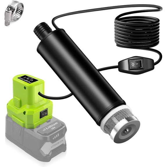 Compatible Transfer Pump for Ryobi*™ 18V Battery, 500GPH Portable Water Pump with Sediment Filters, for Pool/Garden/Pond/Deep Well Draining (Tool Only, No Battery)