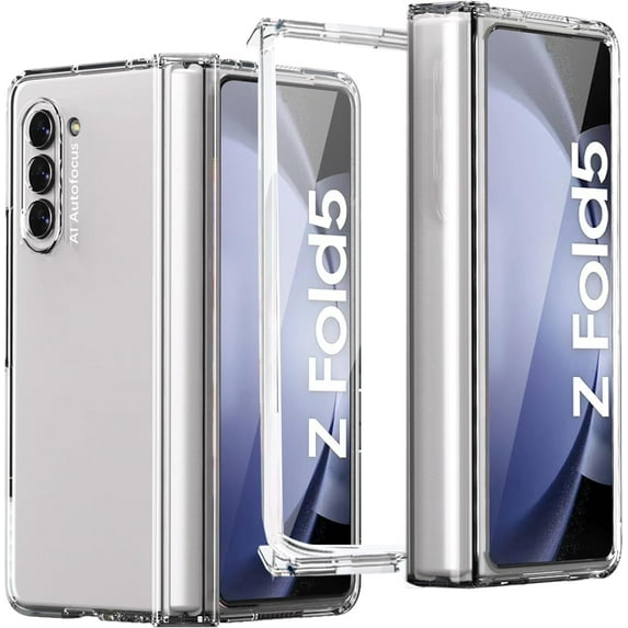 Compatible Transparent Case for Samsung Z Fold 5 Case Clear with Screen Protector,Full Body Shockproof Cover Hinge Protection Case for Galaxy Z Fold 5 Clear Case,Samsung Galaxy Z Fold 5 5G case