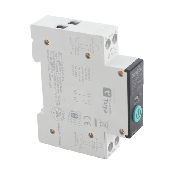 Compatible Tuya WiFi Intelligent Circuit Breaker Wireless Remotes Control Switch Mobilephone APP Remotes Viewing Intelligent Home Circuit Breaker Timing Countdown Loop Timing Modes