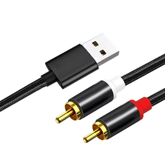 Compatible with USB to RCA Cable YJJSKEJIo Aux Adapter, 10FT USB to 2RCA Cable HiFi Stereo Y Splitter for USB A Laptop, Linux, Windows, Desktops, PS4, Amplifiers, Theater, Speaker