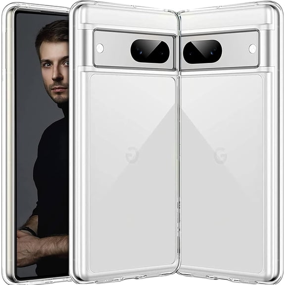 Compatible Ultra Clear Case for Google Pixel 7A Case, Upgraded [Never Yellowing] [10 FT Military Drop Protection] Shockproof Slim Cover Clear Case for Google Pixel 7A Phone Case 5G Crystal Clear
