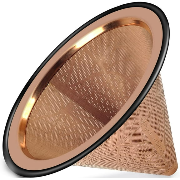 Compatible with , V60 Pour Over Coffee Filter - Wide Metal Base Reusable Stainless Steel - Paperless Coffee Filter for Sustainable Brewing
