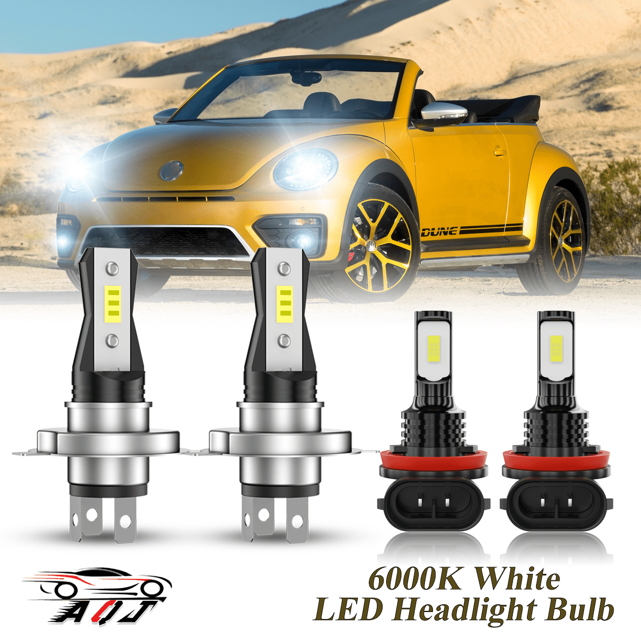 Compatible with Volkswagen Beetle 2012-2016 LED Headlight Bulbs Kit ...