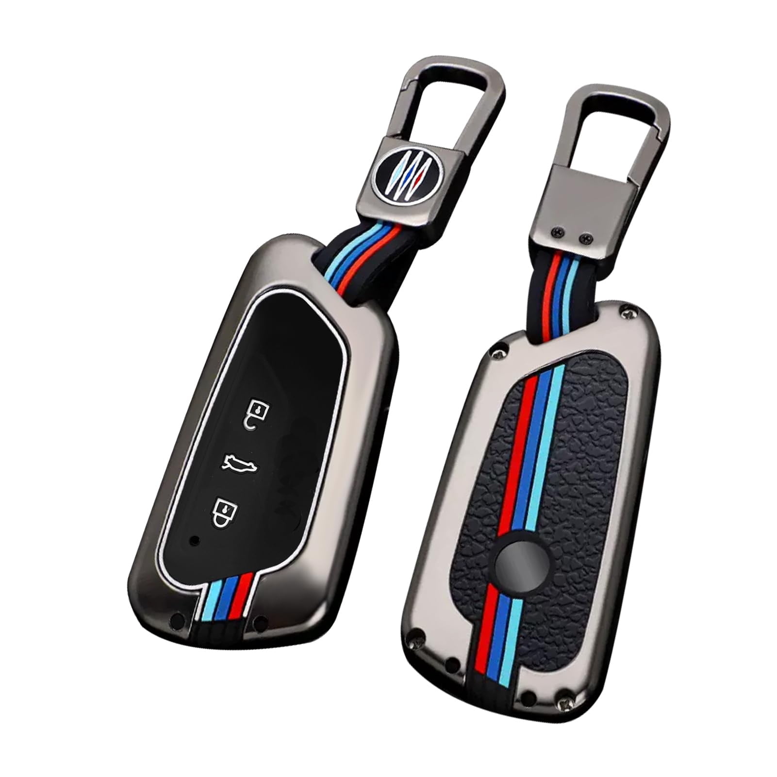 Compatible with Volkswagen Key Fob Cover Atlas Golf ID.4 Atlas Cross Sport,2022-2024 Golf ID.4 2024 2025 Atlas Cross Sport/Atlas Key Fob Case,Metal Shell & Soft Silicone Protection