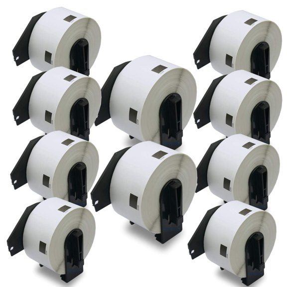Compatible White Food Labels Replacement for Brother DK-1220 (1-1/2" x 1-8/9"), Use with Brother QL Label Printers [10 Rolls/6200 Labels]