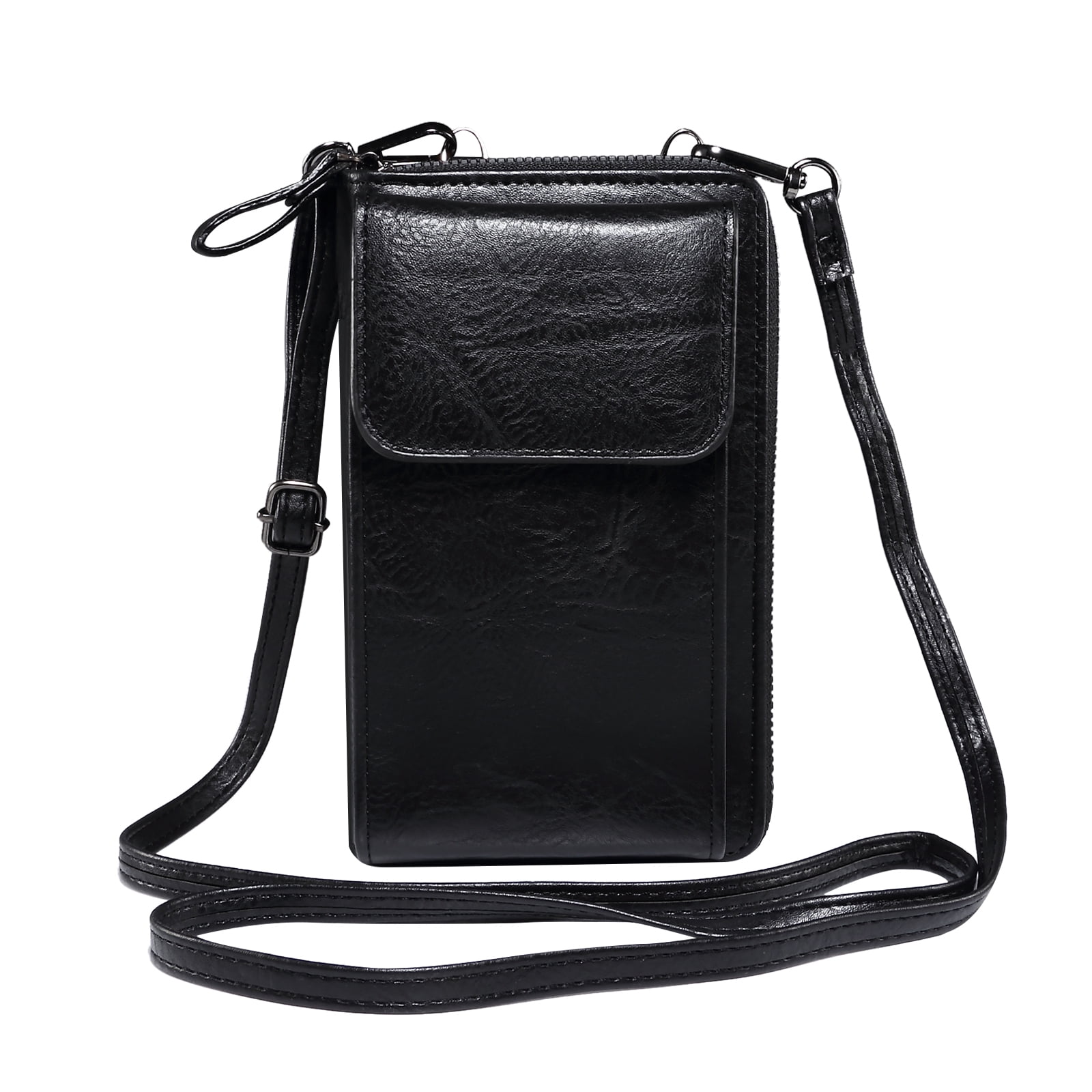 Compatible With 5.5/6.9/7.2 Inch Crossbody PU Leather Wallet