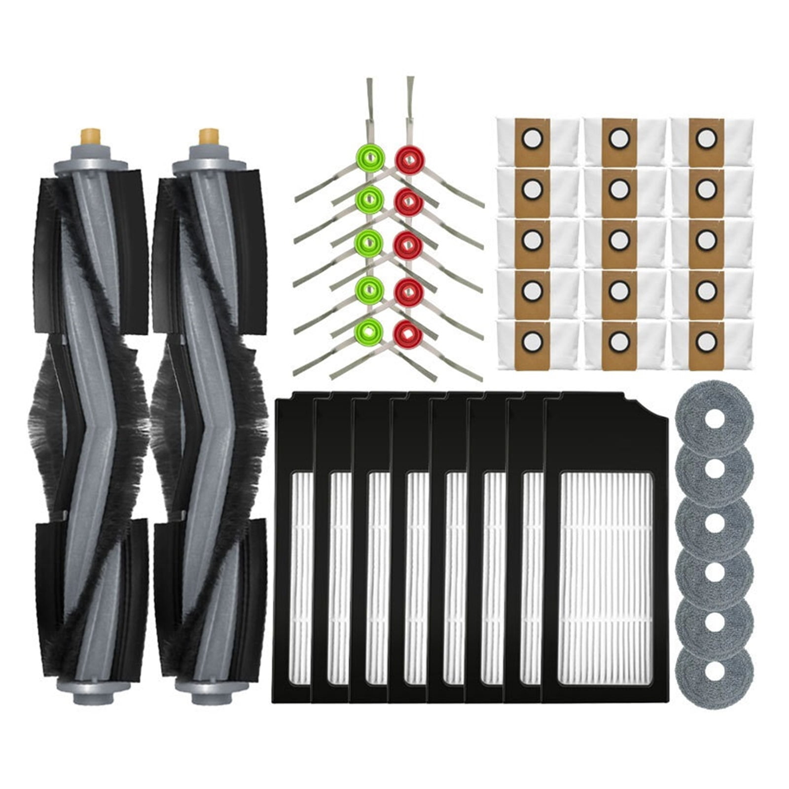 Kit 20 Pièces Accessoires Pour Ecovacs Deebot X5 Omni / X5 Pro Omni - Brosse, Sacs, Filtres, Serpillières