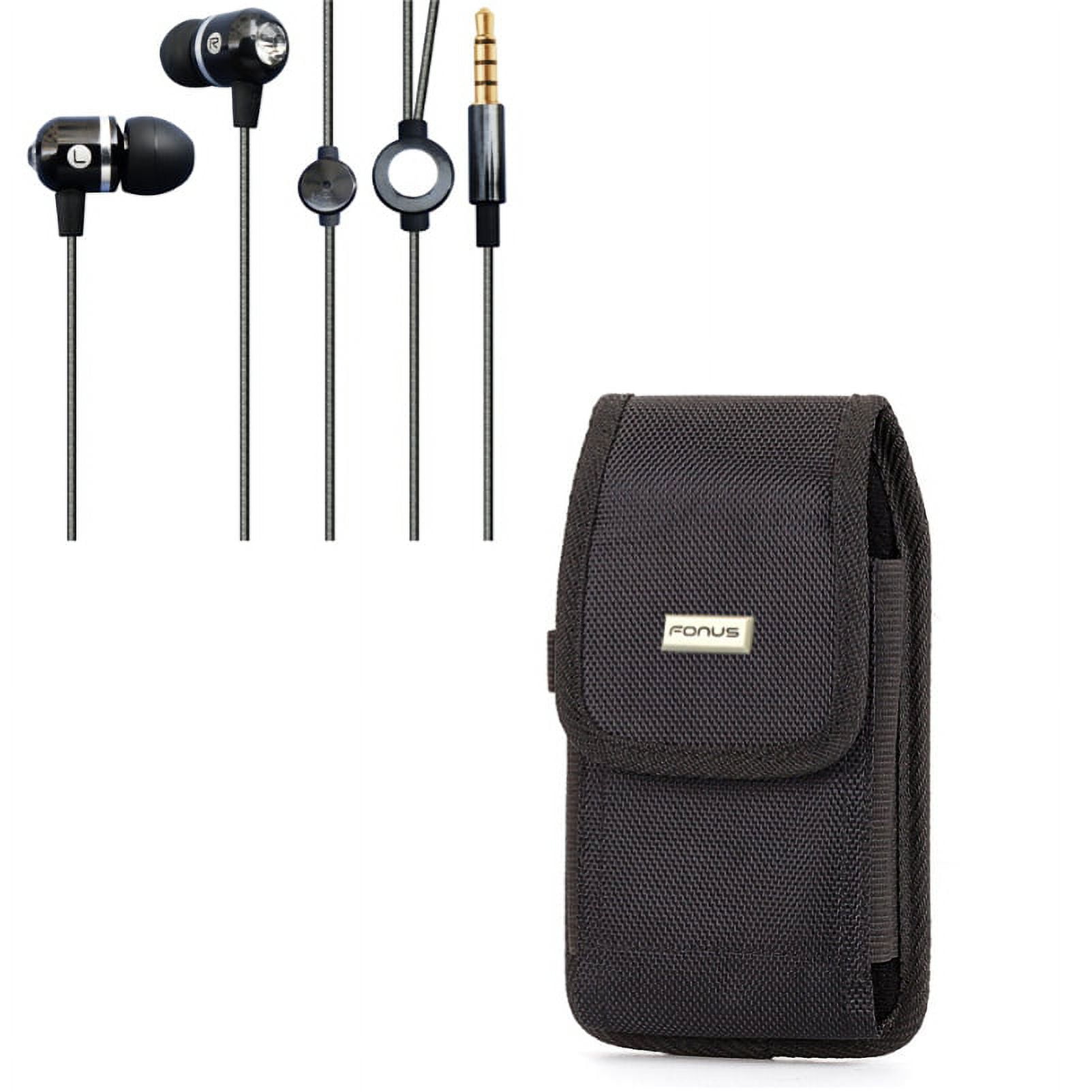 Compatible With Google Pixel 3a XL - Rugged Case w Superior Sound Earbuds Hands-free Earphones w Mic