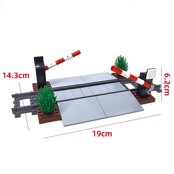 Compatible With LEGO City Train Intersection Passage Railway Tracks MOC Bricks Toys Building Blocks Street ​ ​ Scene Printed Parts