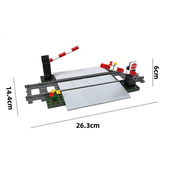 Compatible With LEGO City Train Intersection Passage Railway Tracks MOC Bricks Toys Building Blocks Street Scene Printed Parts